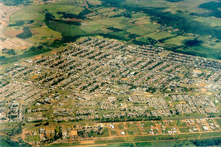  Vista aérea de Sobradinho, onde é realizado o Programa Saúde nas Escolas 